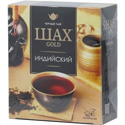 ШАХ GOLD. Черный индийский чай карт.пачка, 100 пак.