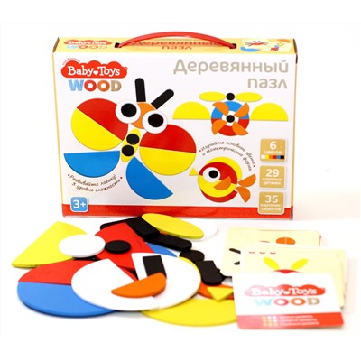 Деревянный пазл 29 элементов Baby Toys Wood