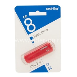 USB Flash 8GB SmartBuy CLUE красный 2.0