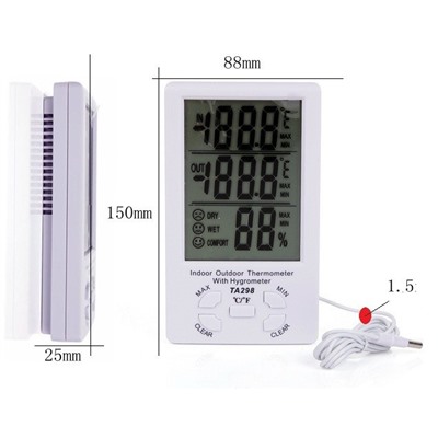Цифровой термометр + гигрометр МТ-298 оптом