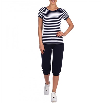 Комплект футболка и бриджи "Stripe" от Comfi  Модель: Ф24494-Ж24301