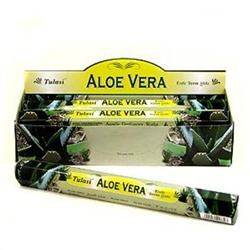 Tulasi ALOE VERA Exotic Incense Sticks, Sarathi (Туласи благовония АЛОЭ (АЛОЕ) ВЕРА, Саратхи), уп. 20 палочек.