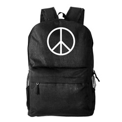 Рюкзак текстильный, молодежный "Символ Мира"