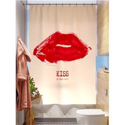 Фотоштора для ванной Поцелуй