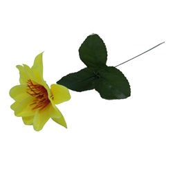 Цветок искусственный Георгин 37см Желтый  YL-34-1 (вып.по 10шт)