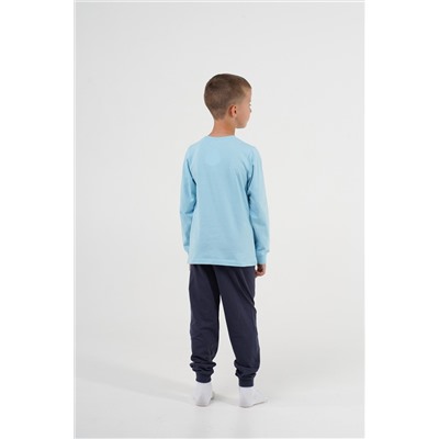 Пижама для мальчика 92171 (С.голубой/т.серый)