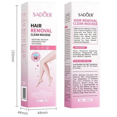 SADOER Мусс для депиляции Hair Removal Clean Mousse 100 мл