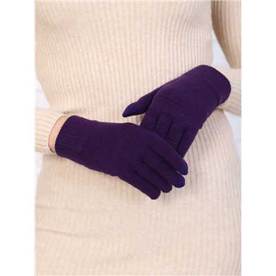Перчатки женские, теплые, безразмерные, сенсорные, цвет фиолетовый, арт.56.0218