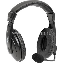 Наушники полноразмерные DEFENDER Gryphon HN-750/63750 с микрофоном; кабель 2м (черные)