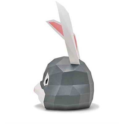 3D маска Кролик, сделай сам.