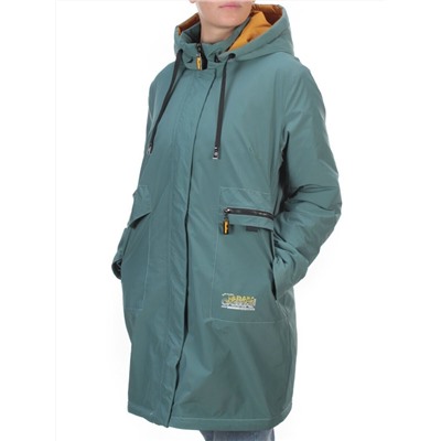 22-908 GRAY/GREEN Куртка демисезонная женская (100 гр. синтепон) PLOOEPLOO размеры 50-52-54-56-58-60