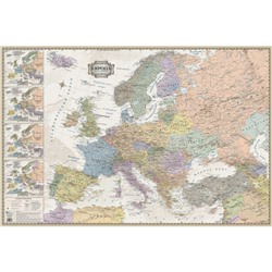 Настенная политическая карта Европы ретро стиль (5,3 млн) 116х77см.