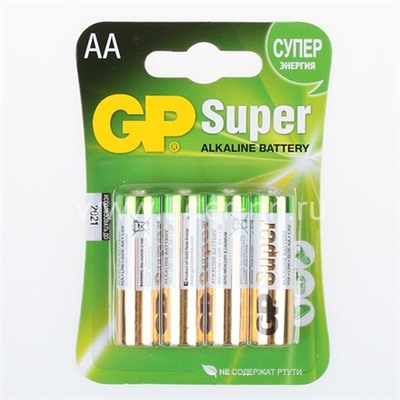 Батарейка алкалиновая GP LR6/4BL Super