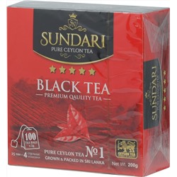 Sundari. Black tea 200 гр. карт.пачка, 100 пак.