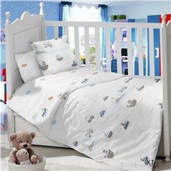 Комплект постельного белья в детскую кроватку Сатин Форсаж