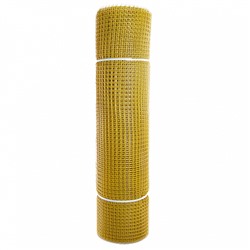 Сетка садовая пластиковая квадратная ПРОФИ 15x15мм, 1x20м, желтая