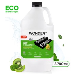 Жидкое средство для мытья пола WONDER LAB, эко, с ароматом киви и листья айвы, концентрированное, 3780 мл
