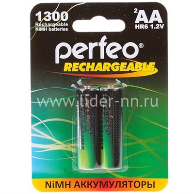 Аккумулятор Perfeo LR6/2BL 1300mAh (AA)