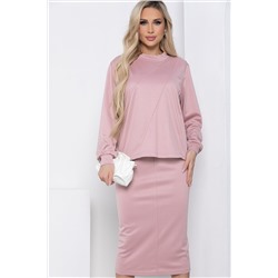 Трикотажная юбка в пыльно-розовом цвете