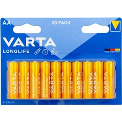Батарейка  Varta Longlife LR06 (пальч.)  20штук в коробке (Германия)