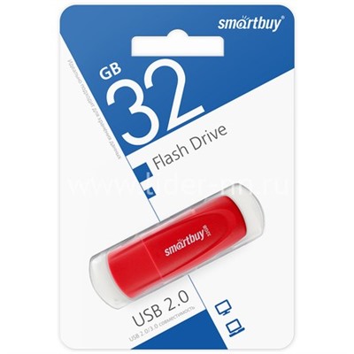 USB Flash  32GB SmartBuy Scout красный 2.0