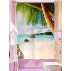 Фотоштора для ванной Жаркий пляж