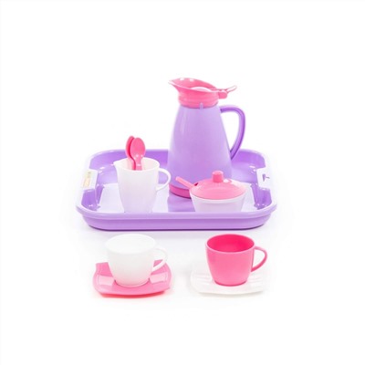 320900 Wader Набор детской посуды "Алиса" с подносом на 2 персоны (Pretty Pink)