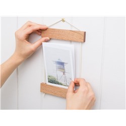 Деревянный держатель (рамка) для постеров, открыток и фотографий - 21см