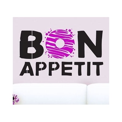 Наклейка‒трафарет интерьерная Bon appetit