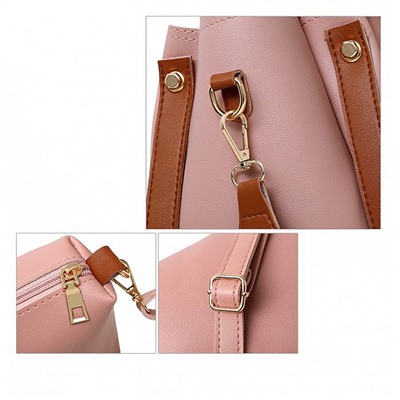 LS008-5565-3 роз Комплект сумок женский (25х25х13)