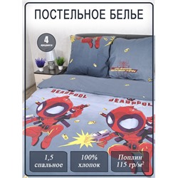 Детское постельное белье поплин Deadpool