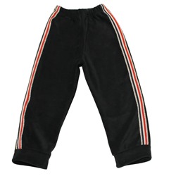 Спортивные штаны 362/2 (черные,лампас красный) флис