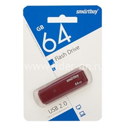USB Flash  64GB SmartBuy CLUE бордовый 2.0