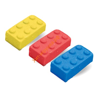 Тянущийся пластилин Эластик Кубики желтый, синий, красный, пресс-форма 360 г PE0421, PE0421