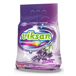 Средство моющее синтетическое порошкообразное VIKSAN автомат с пятновыводителем  для цветного Цветущая лаванда  2,4кг