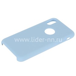 Задняя панель для  iPhoneX Пластик Soft Touch (15050ch) голубая