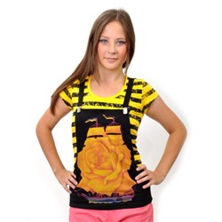 Комплект: футболка и жилет-подтяжки "Парусник" (yellow)