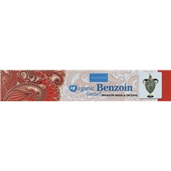 ORGANIC Garden BENZOIN Premium Masala Incense, Nandita (ОРГАНИК Гарден БЕНЗОЙНАЯ СМОЛА премиум благовония палочки, Нандита), 15 г.