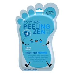 Funny Organix Отшелушивающие пилинг-носочки для педикюра против сухости, трещин и мозолей с AHA/BHA-кислотами 30г