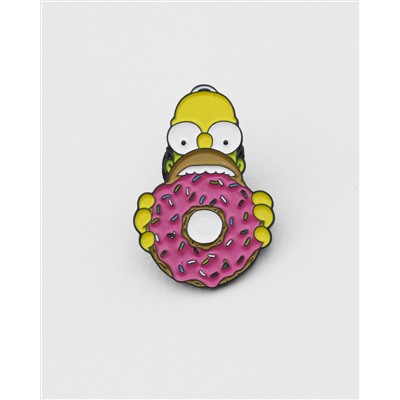 Металлический значок "Гомер с пончиком" Ш*В: 2*3см