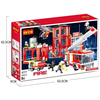 Конструктор FIRE Пожарные 862 дет. 4177, 4177