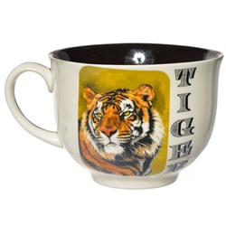 Чашка аппетитка 500мл бело-коричневая Тигр