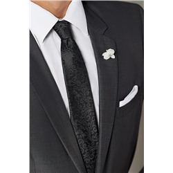 Галстук классический галстук мужской фактурный с принтом в деловом стиле "Власть убеждений" SIGNATURE #783965