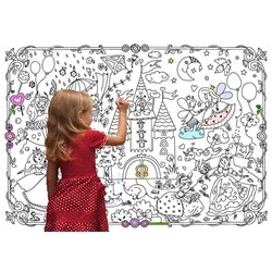 "Принцессы" плакат-раскраска для девочек