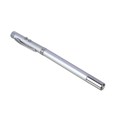 Ручка - выдвижная указка, магнит, 1 LED + лазер, 3xLR41, пластик, металл, 18х3,5см