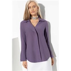 Блузка с длинным рукавом фиолетового цвета