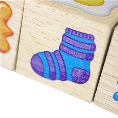 Кубики деревянные на оси «Составляем цвета» (3 кубика)