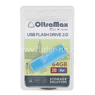 USB Flash  64GB Oltramax (310) синий