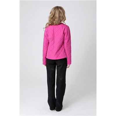 Демисезонная куртка-жакет тёмно-розового цвета 24122