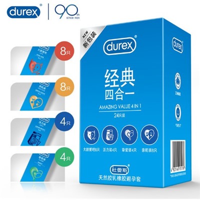 Набор презервативов Durex Sensation Value 4 in 1 F4374374/ 24 в упак.